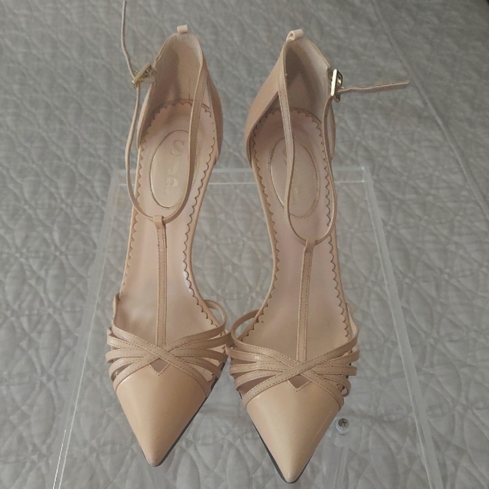SJP Nude Strappy Heels
